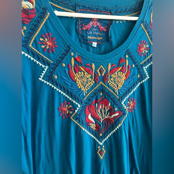 Johnny Was Blue Embroidered Tunic - Picture 3 of 8
